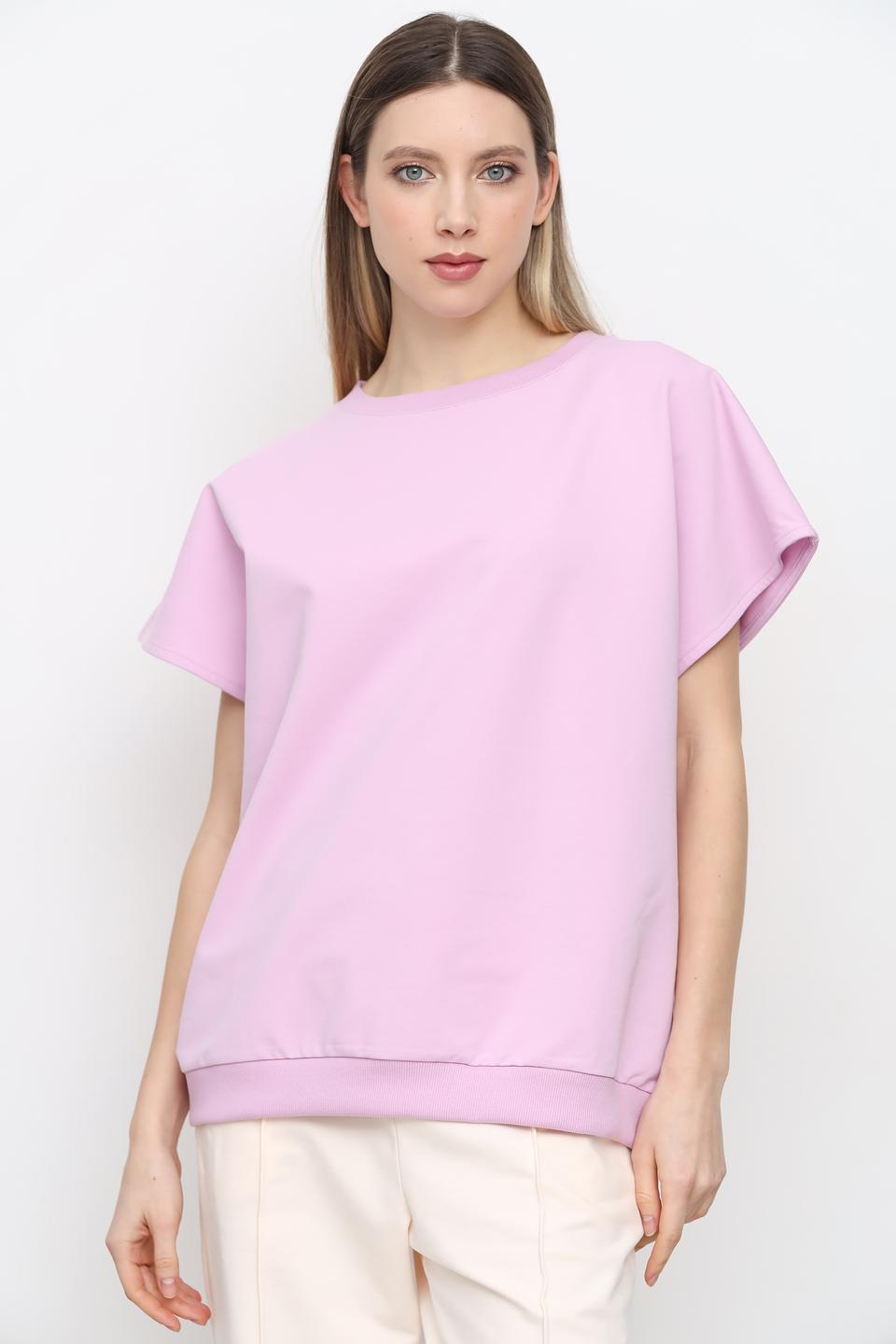Футболка UNQ женская лавандовая с принтом