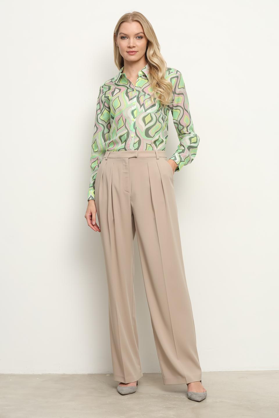 Рубашка Bianca с принтом зелёная