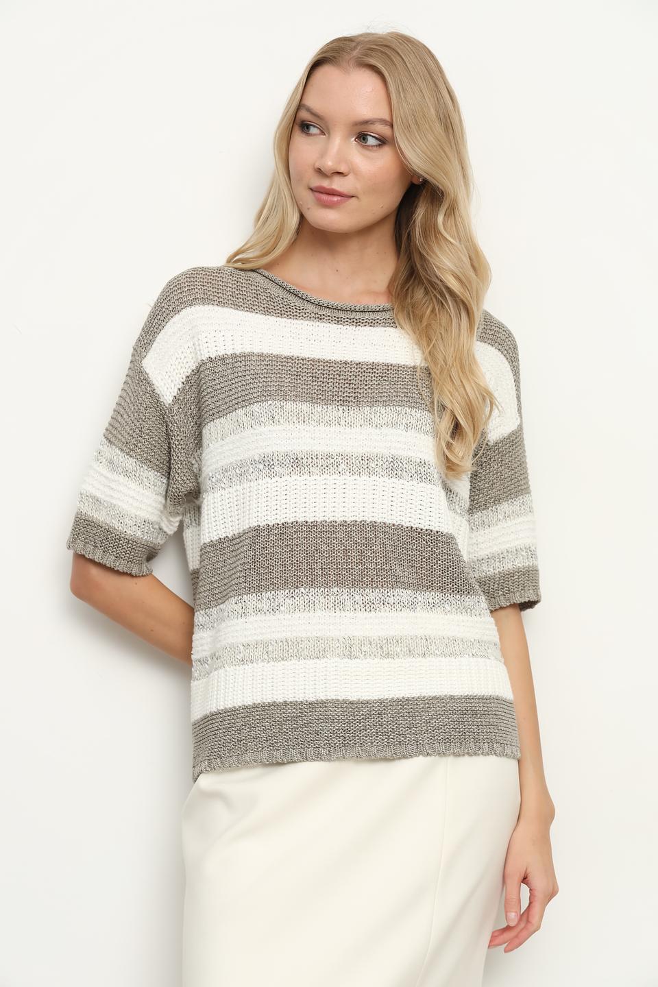 Пуловер Bianca в полоску