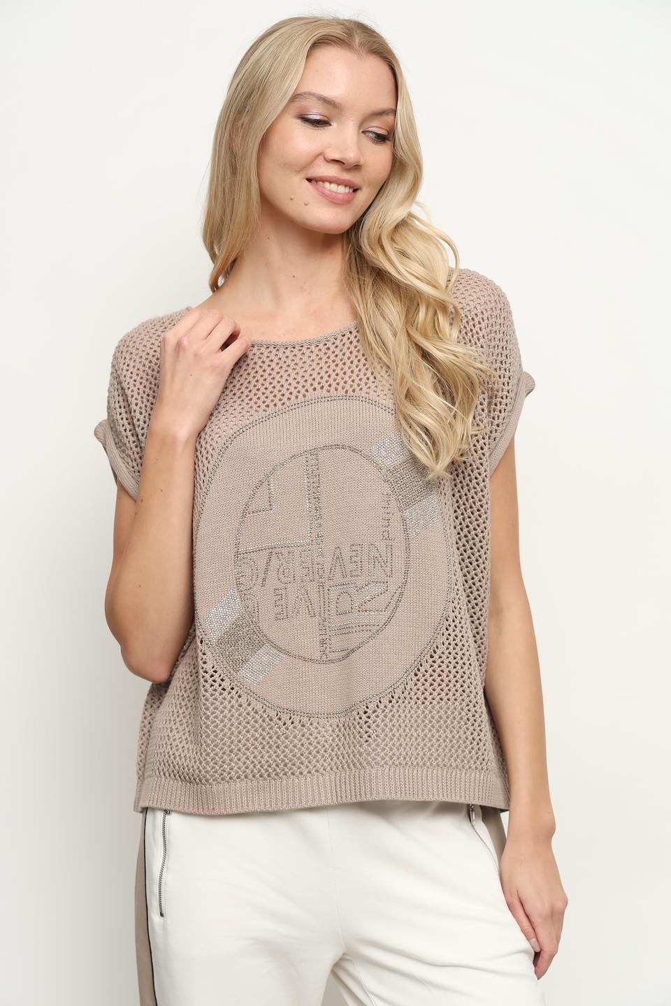 Жилет Monari с принтом бежевый