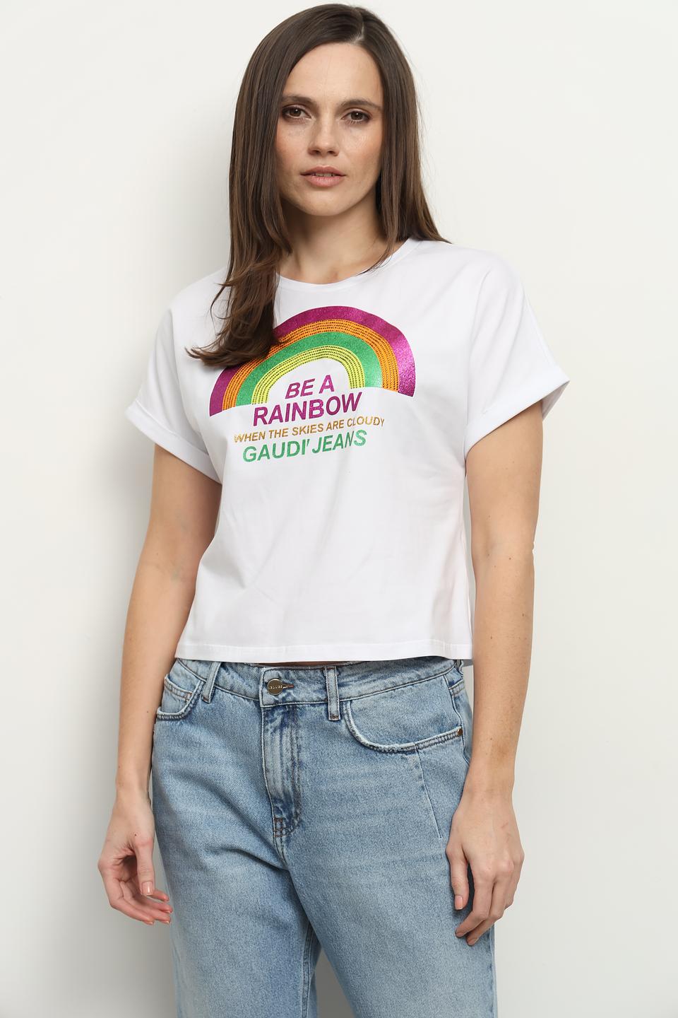 Футболка Gaudi с радугой