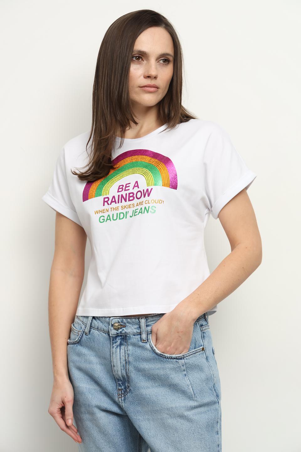 Футболка Gaudi с радугой