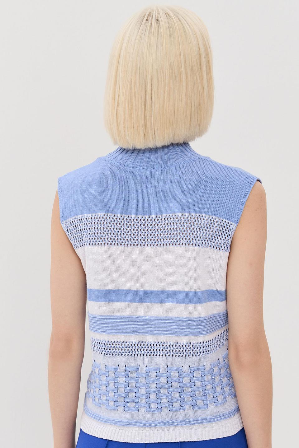 Жилет VAY полосатый голубой
