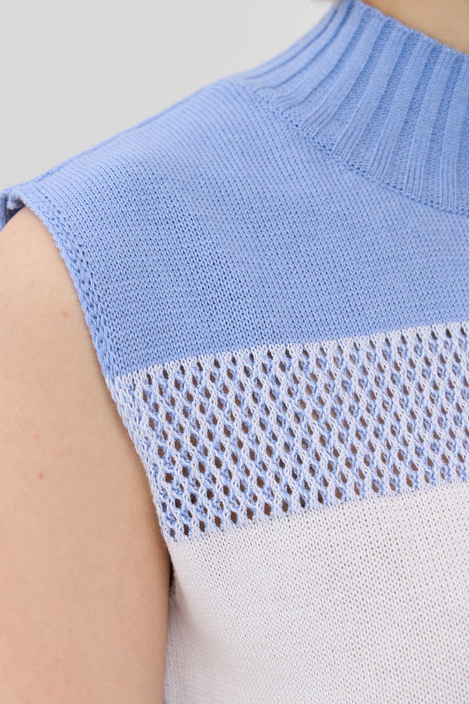 Жилет VAY полосатый голубой