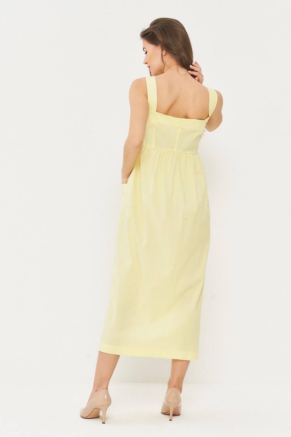 Платье BE YOU на пуговицах жёлтое