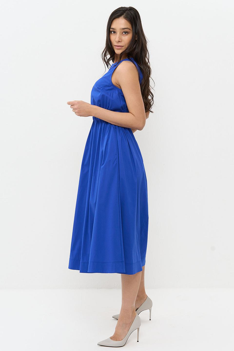 Платье BE YOU синее с юбкой клеш