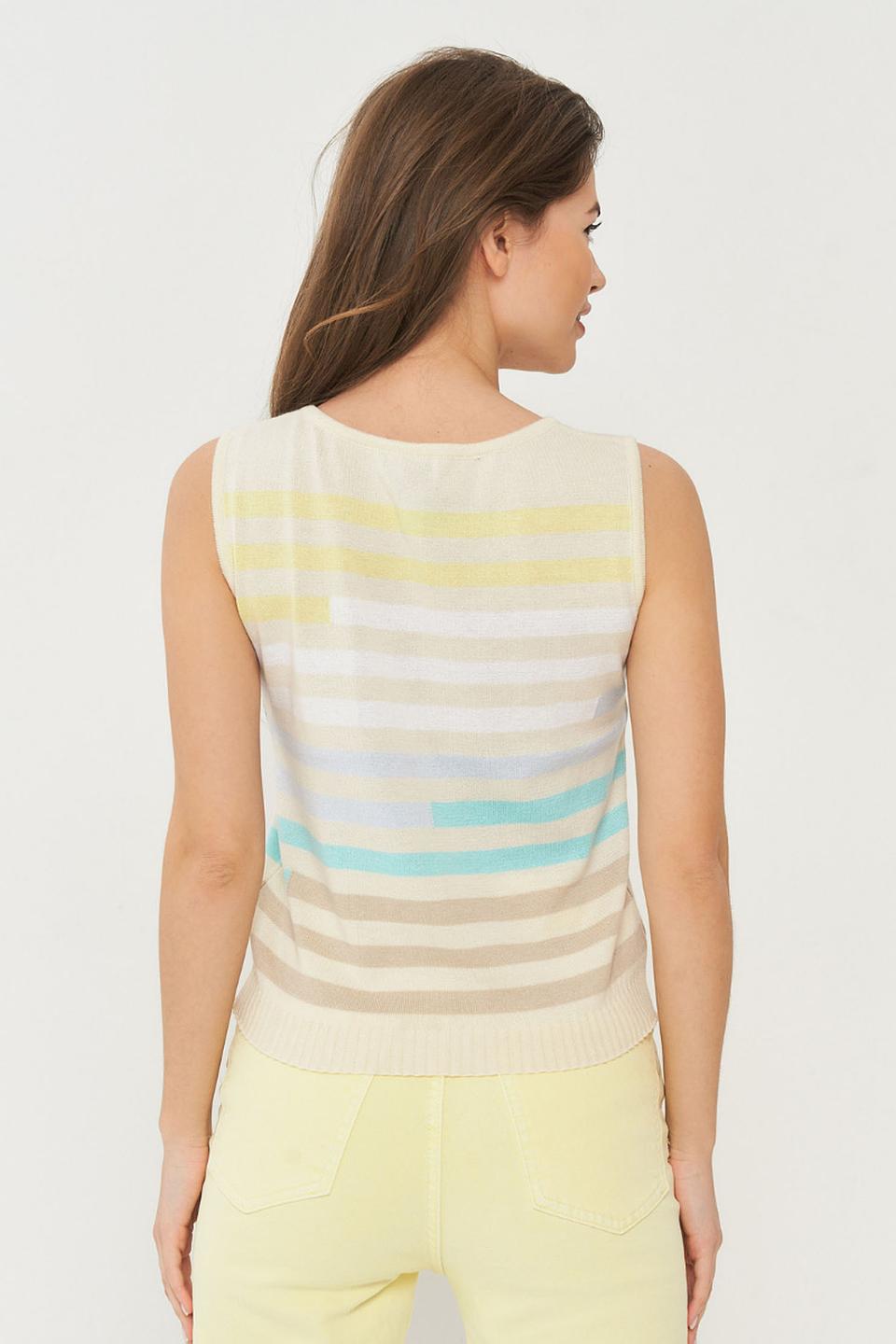 Джемпер BE YOU полосатый бежевый