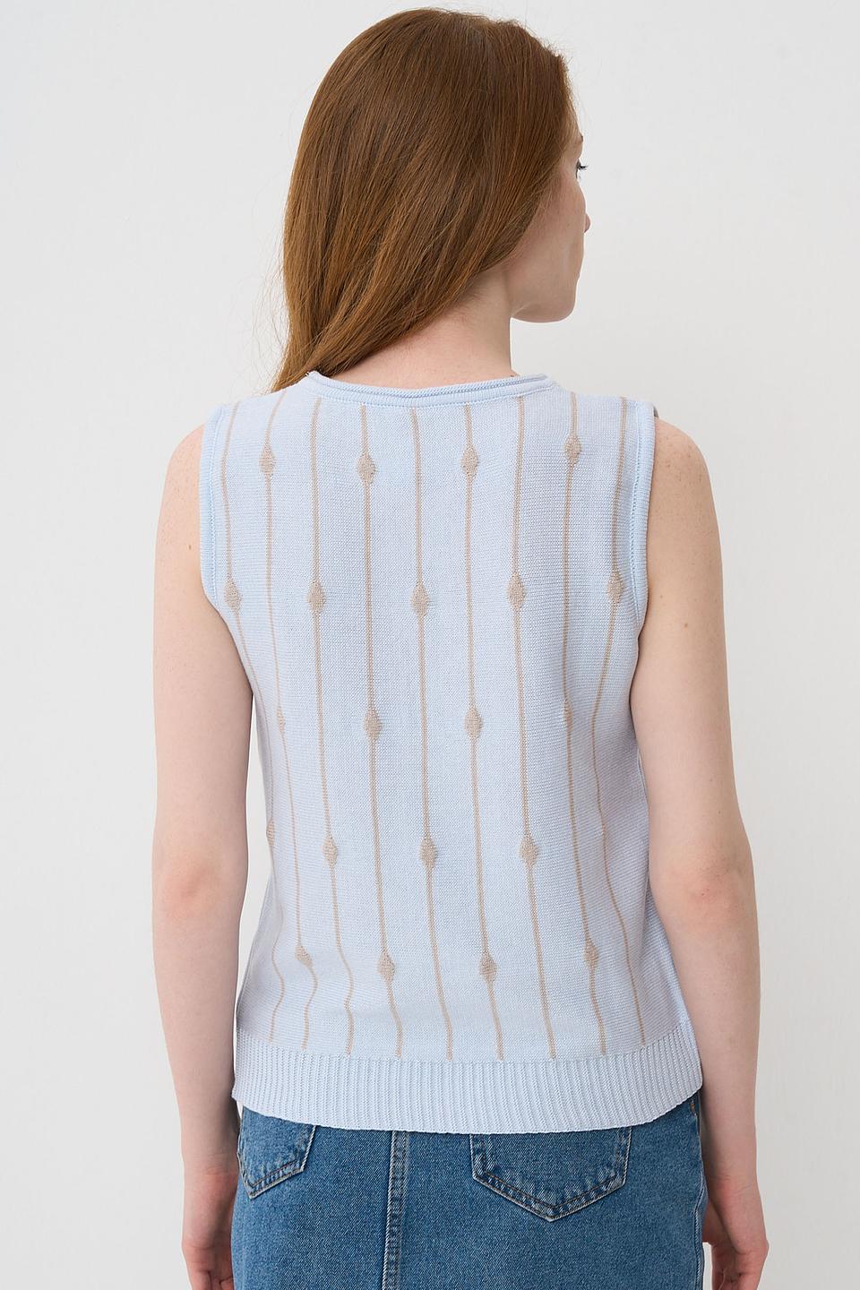 Джемпер BE YOU голубой в полоску без рукавов