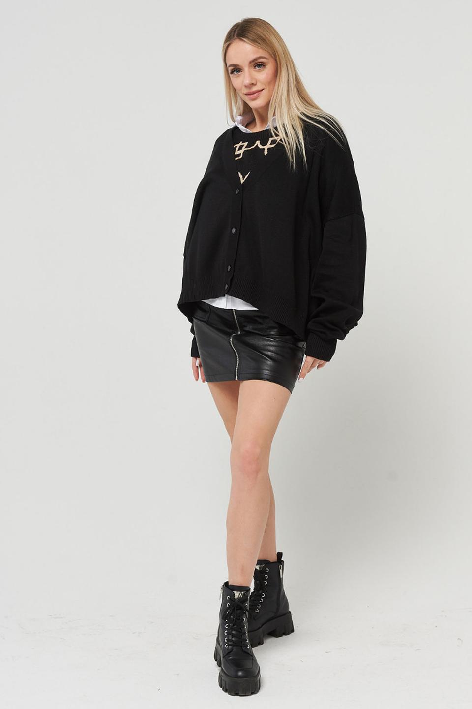 Кардиган BE YOU с принтом чёрный