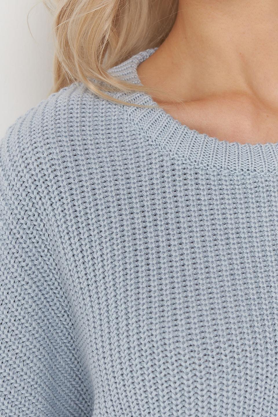 Джемпер BE YOU голубой с объёмными рукавами