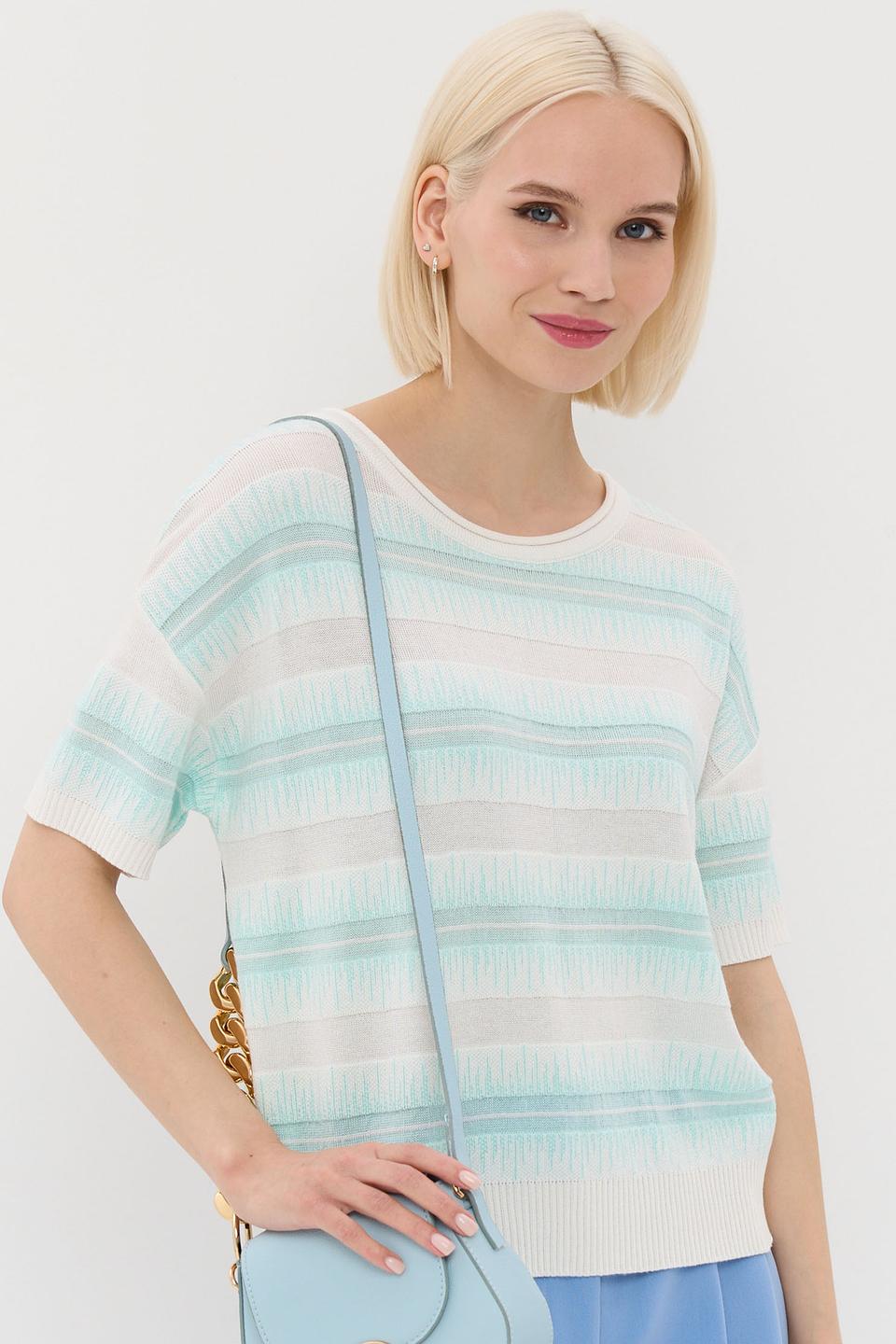 Джемпер BE YOU в полоску мятный