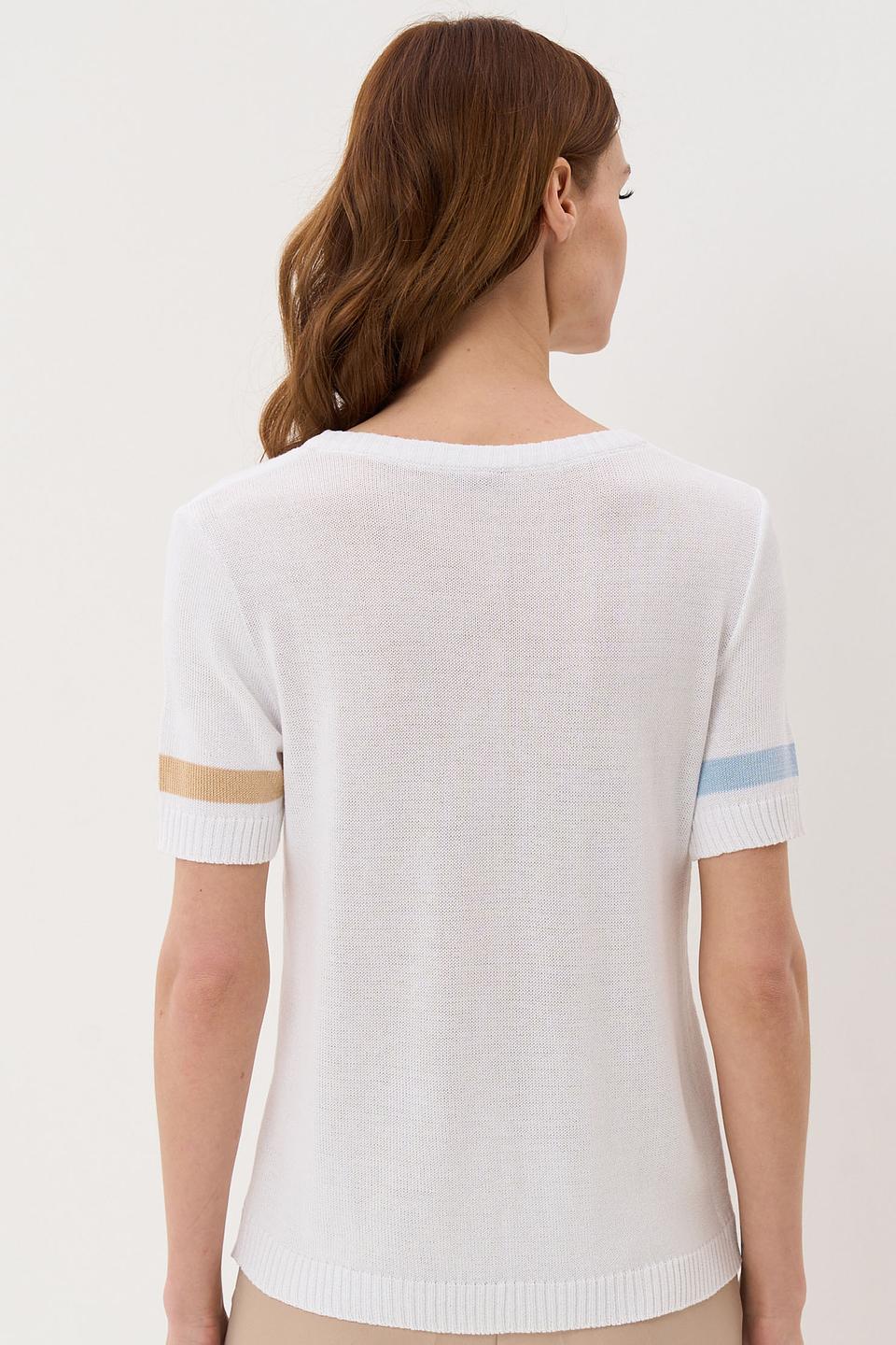 Джемпер BE YOU с полосками белый