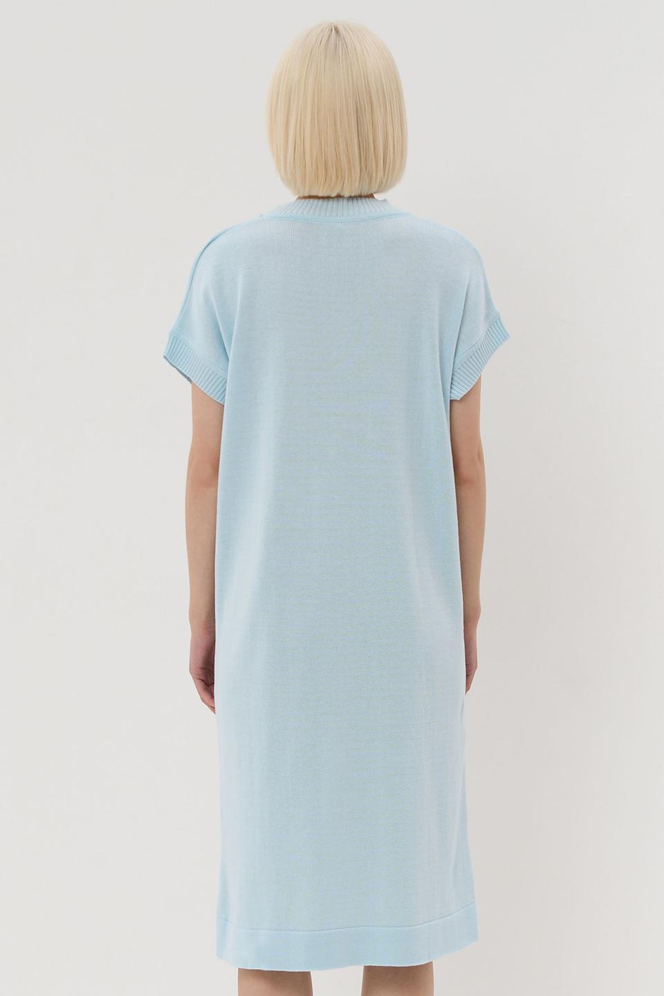 Платье NEWVAY вязаное голубое