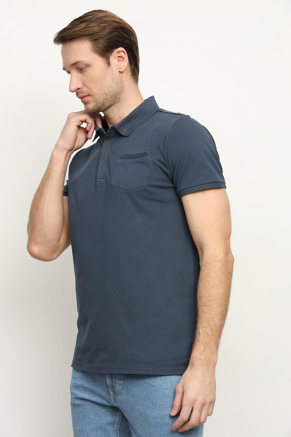 Поло Basefield мужское тёмно-синее