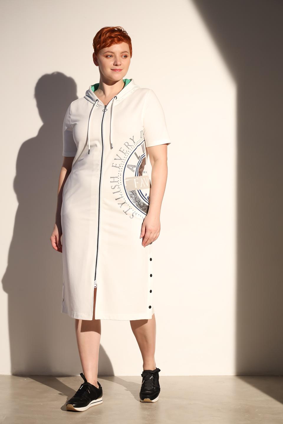 Платье Tuzzi с капюшоном белое