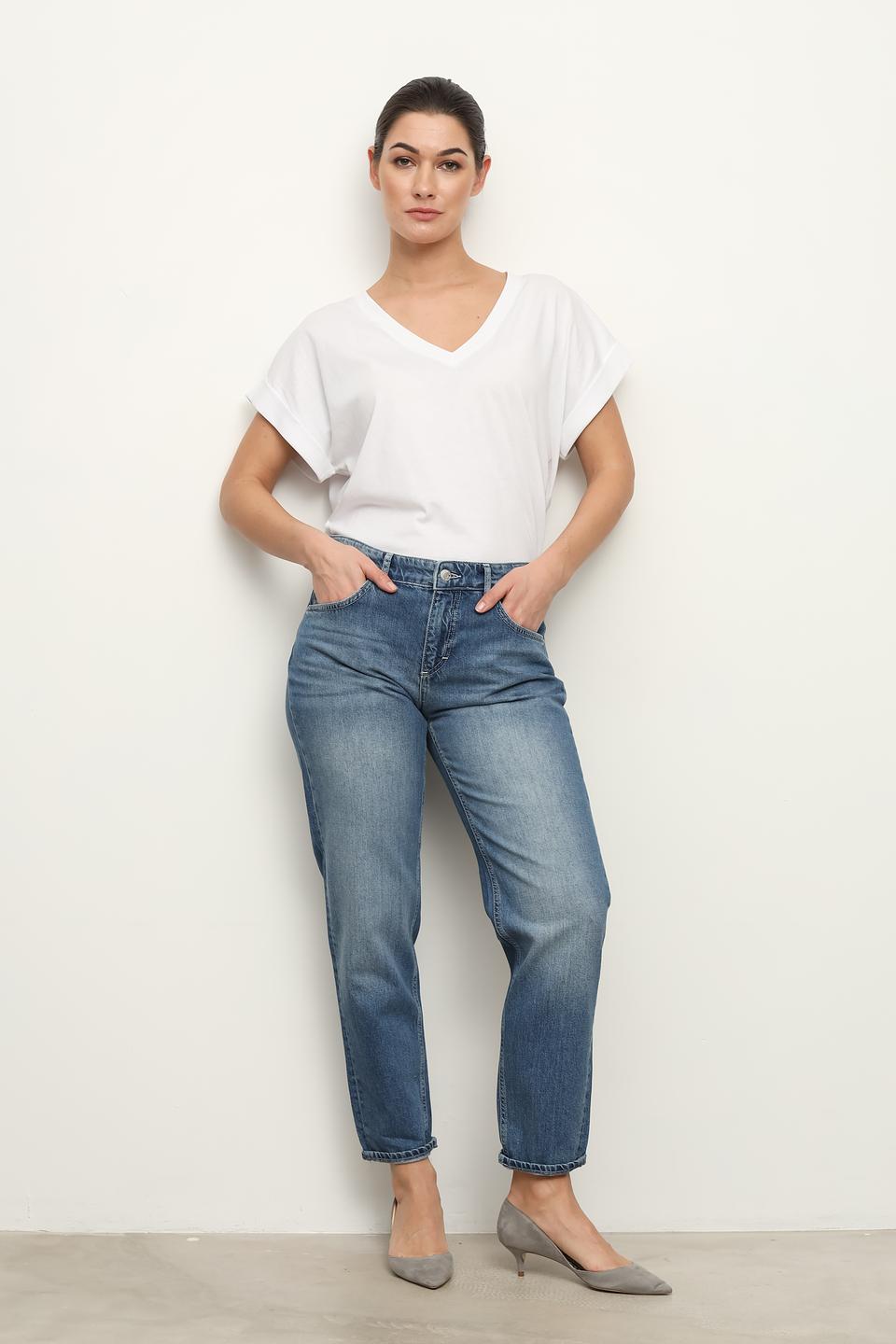 Джинсы Angels mom fit голубые