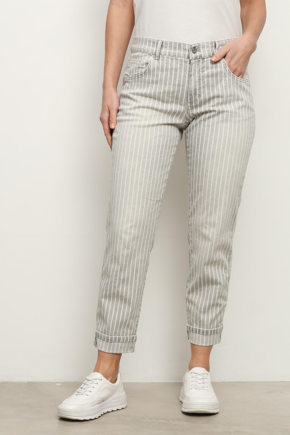 Джинсы Angels в полоску серые