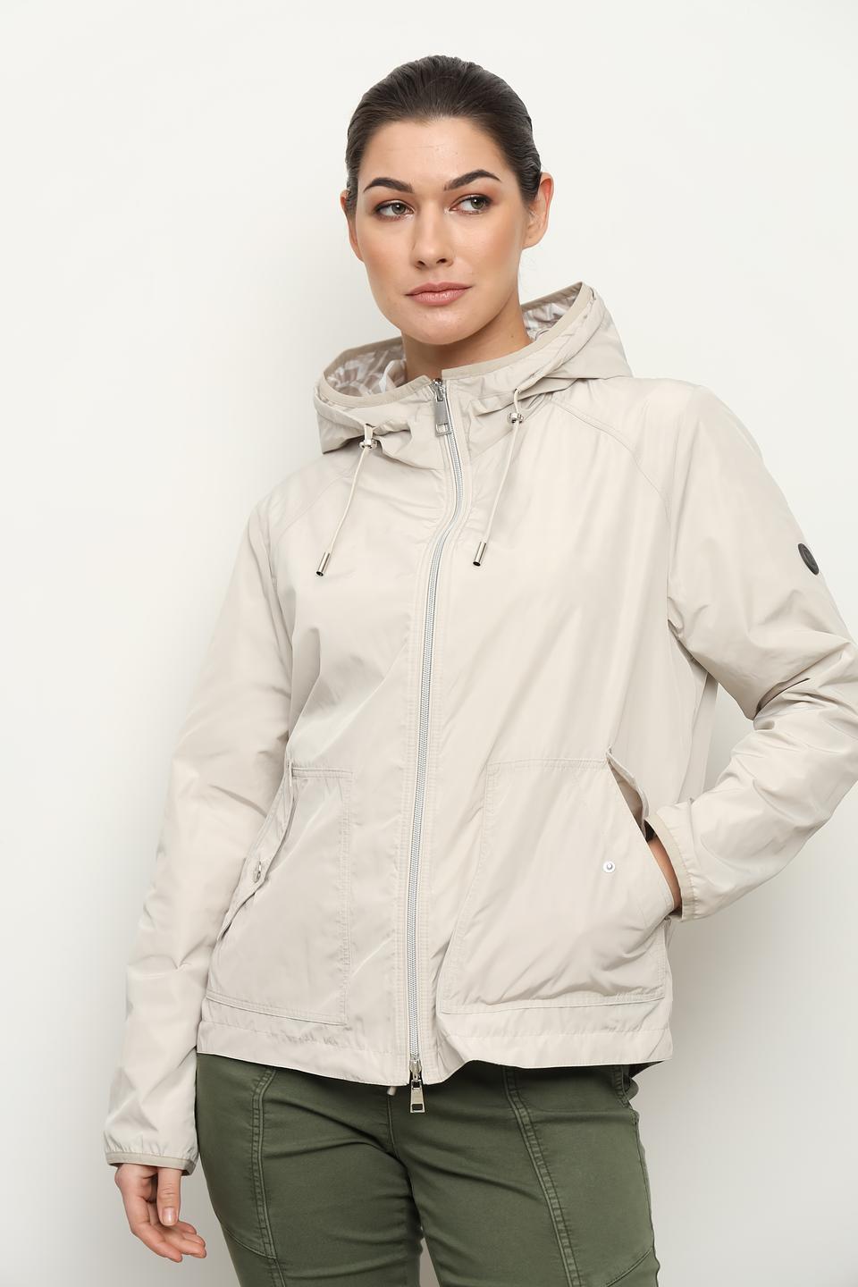 Куртка Lebek бежевая с капюшоном