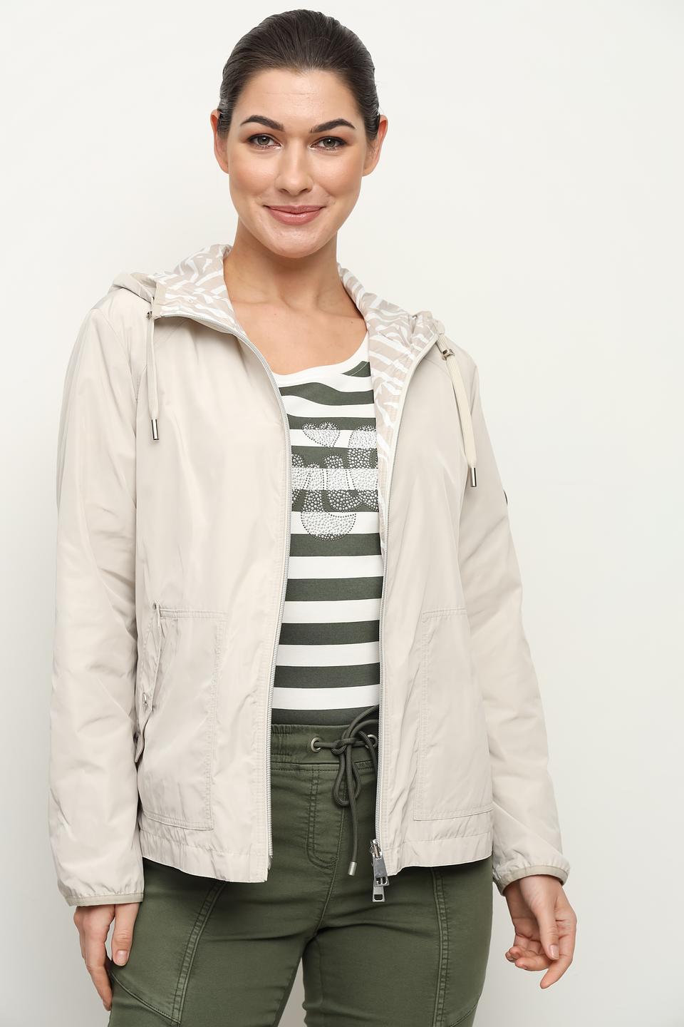 Куртка Lebek бежевая с капюшоном