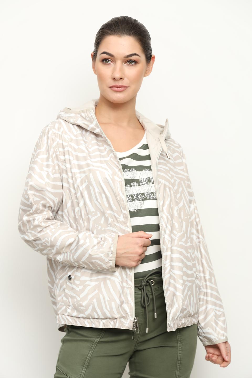 Куртка Lebek бежевая с капюшоном