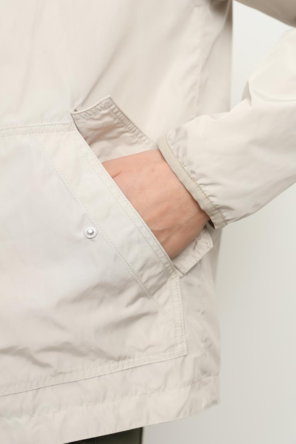 Куртка Lebek бежевая с капюшоном