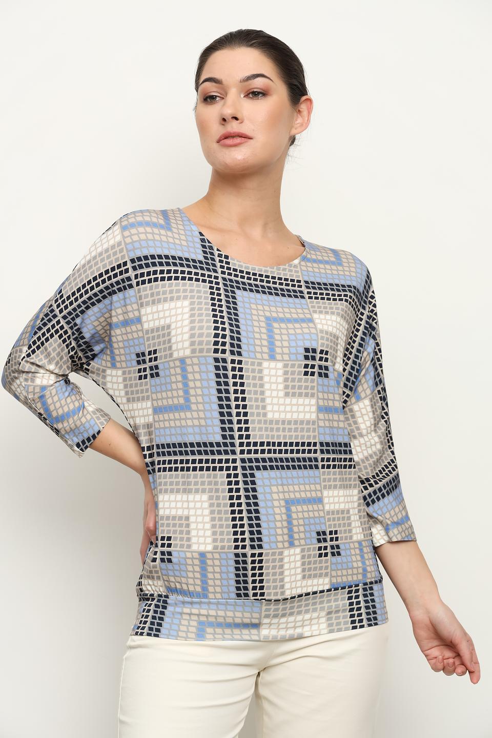 Блуза Bianca с геометрическим принтом