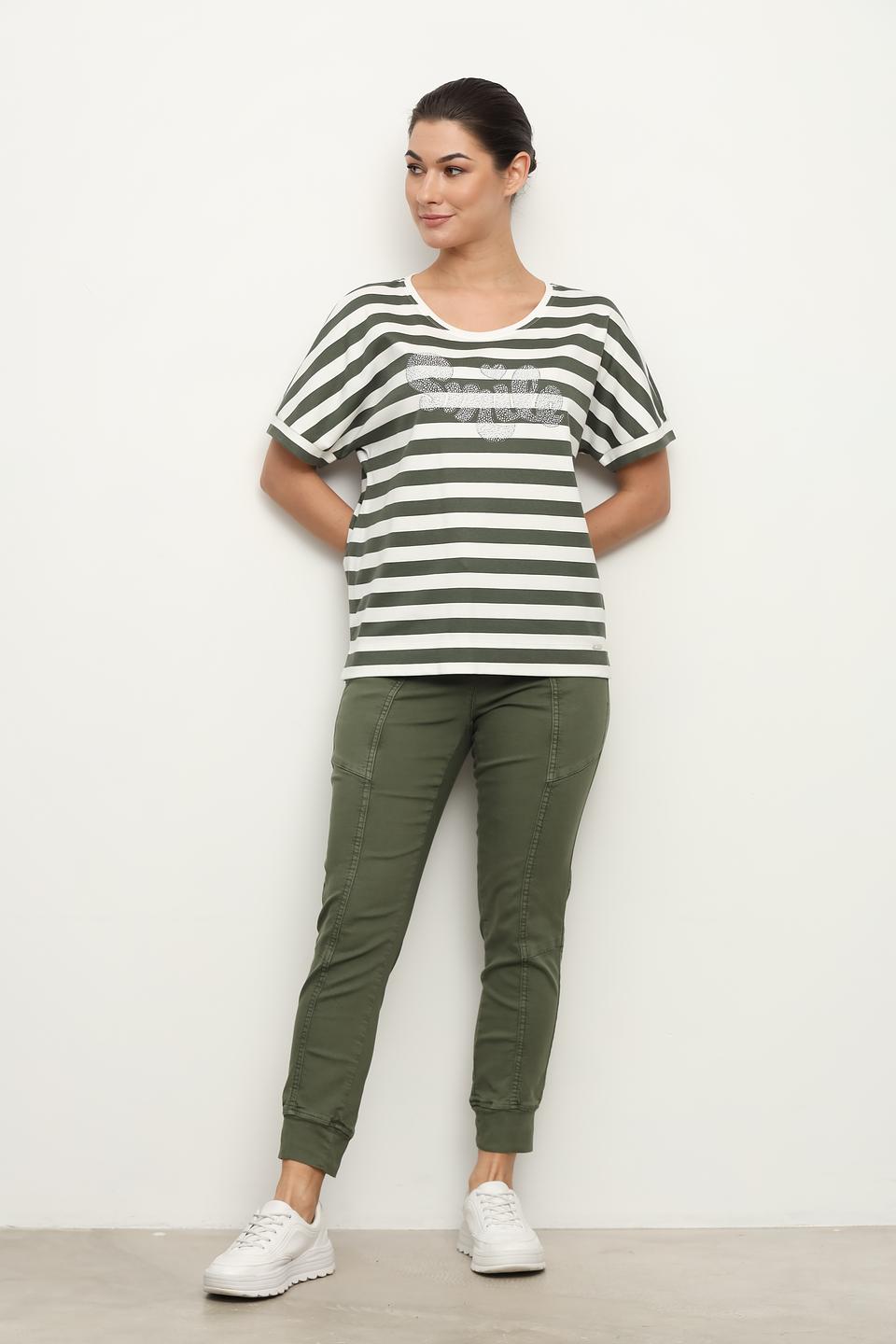 Футболка Via Appia в полоску с аппликацией