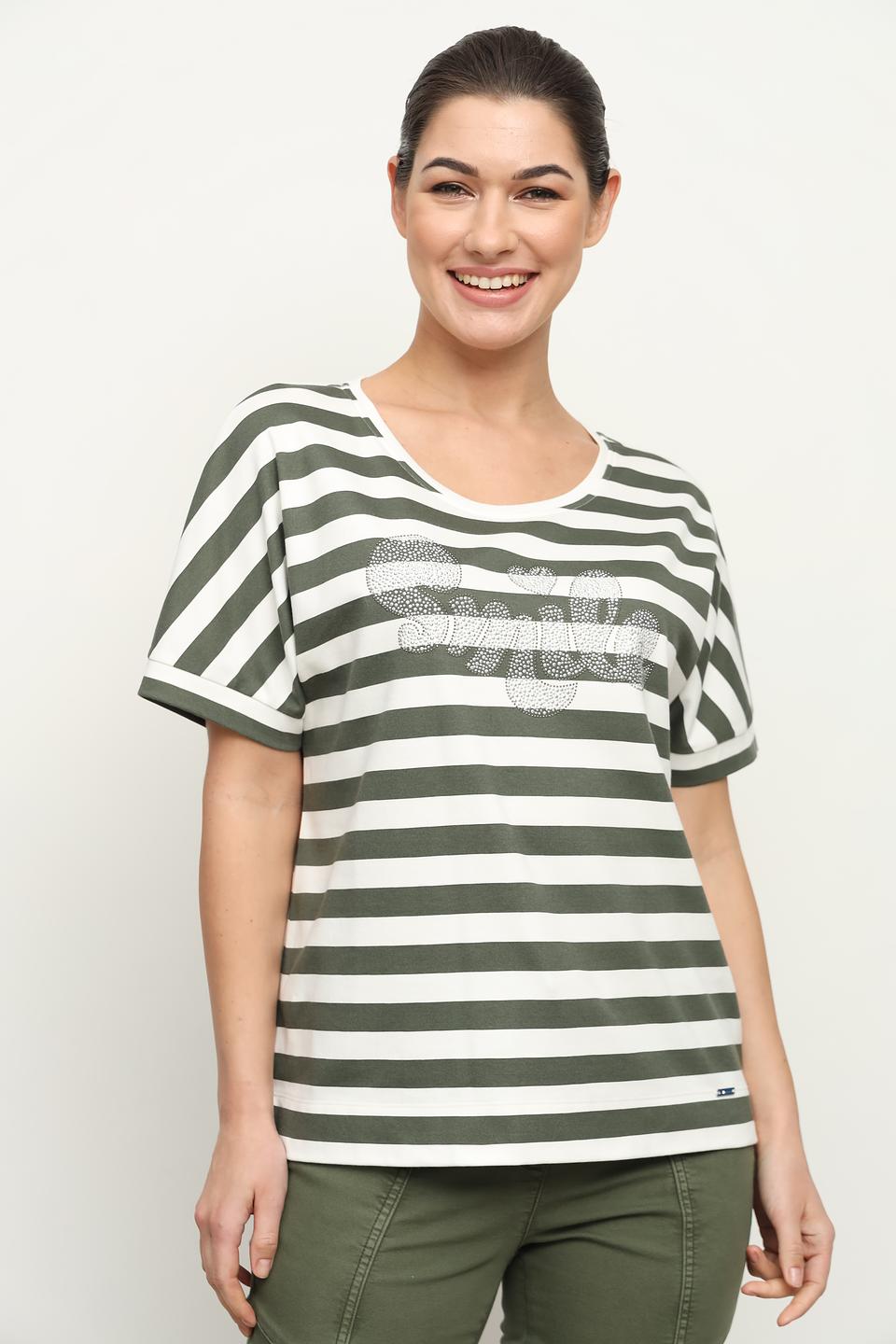 Футболка Via Appia в полоску с аппликацией