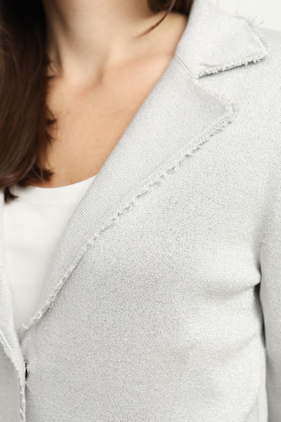 Жакет Monari серый с бахромой