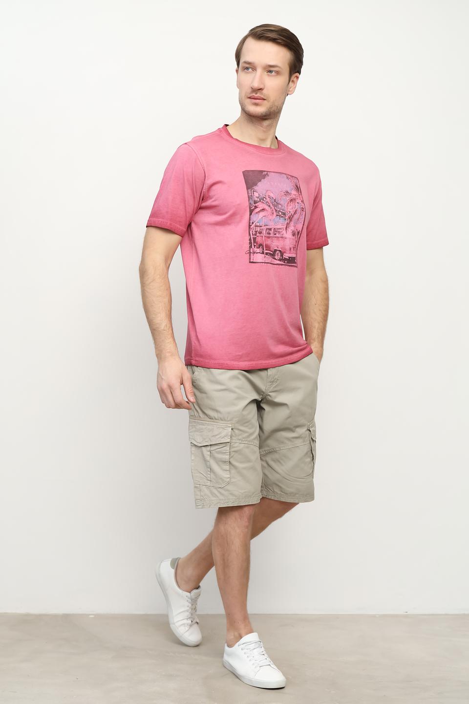 Футболка Casa Moda с принтом розовый