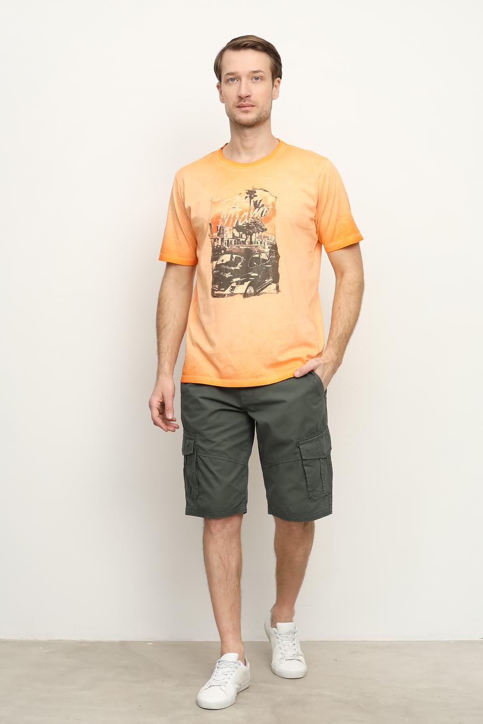 Футболка Casa Moda с принтом Miami оранжевый