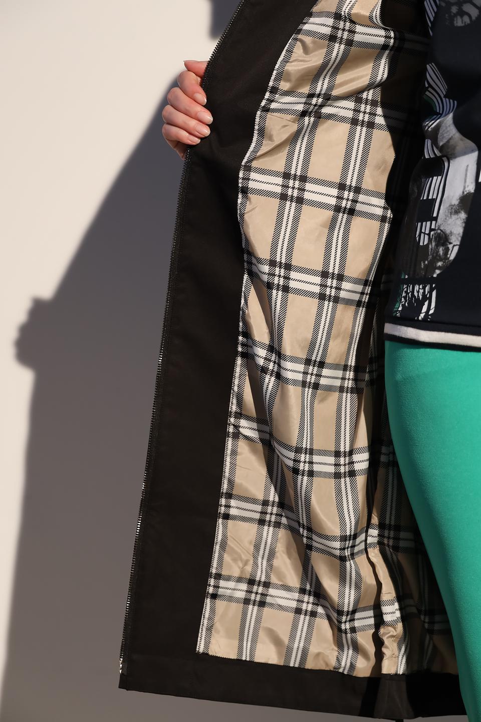 Плащ Pezzo чёрный с капюшоном