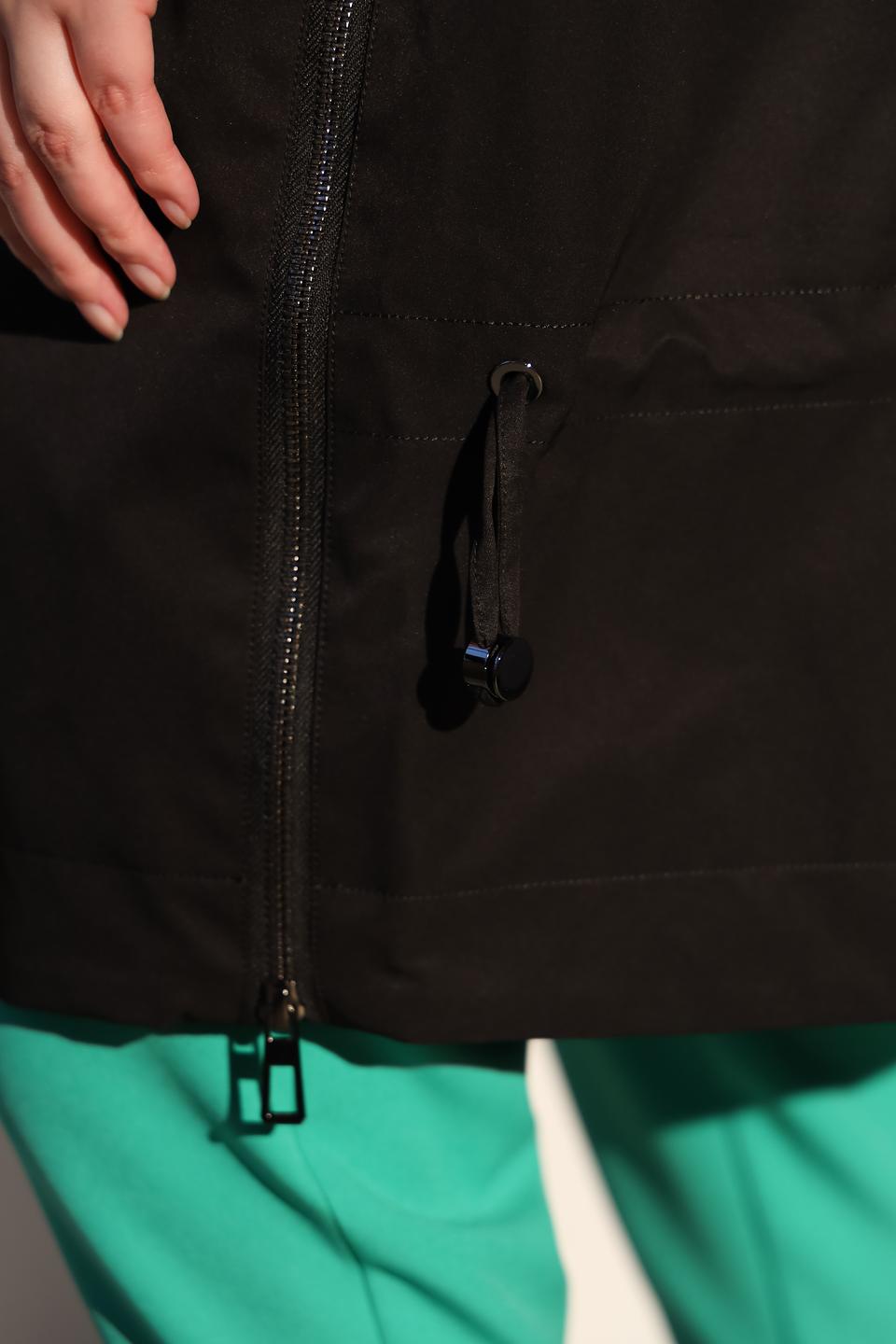 Плащ Pezzo чёрный с капюшоном