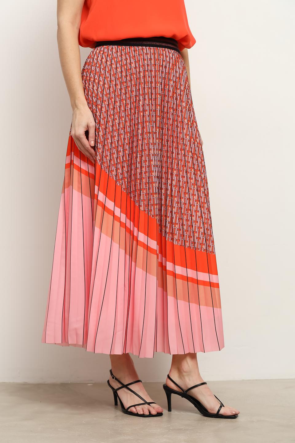 Юбка Leo & Ugo плиссированная оранжевая