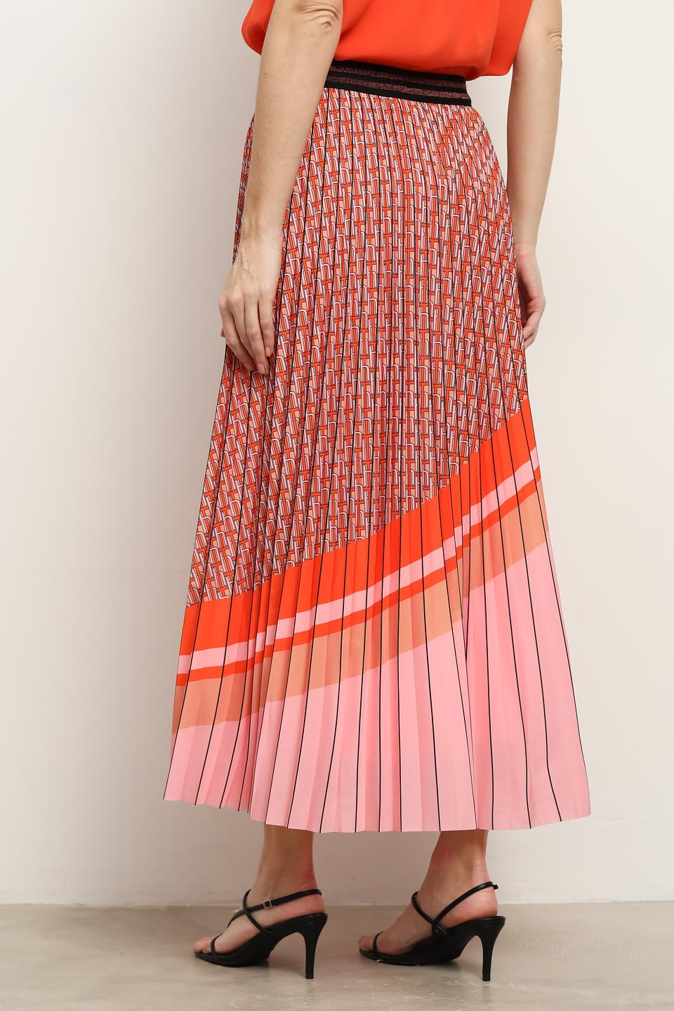 Юбка Leo & Ugo плиссированная оранжевая