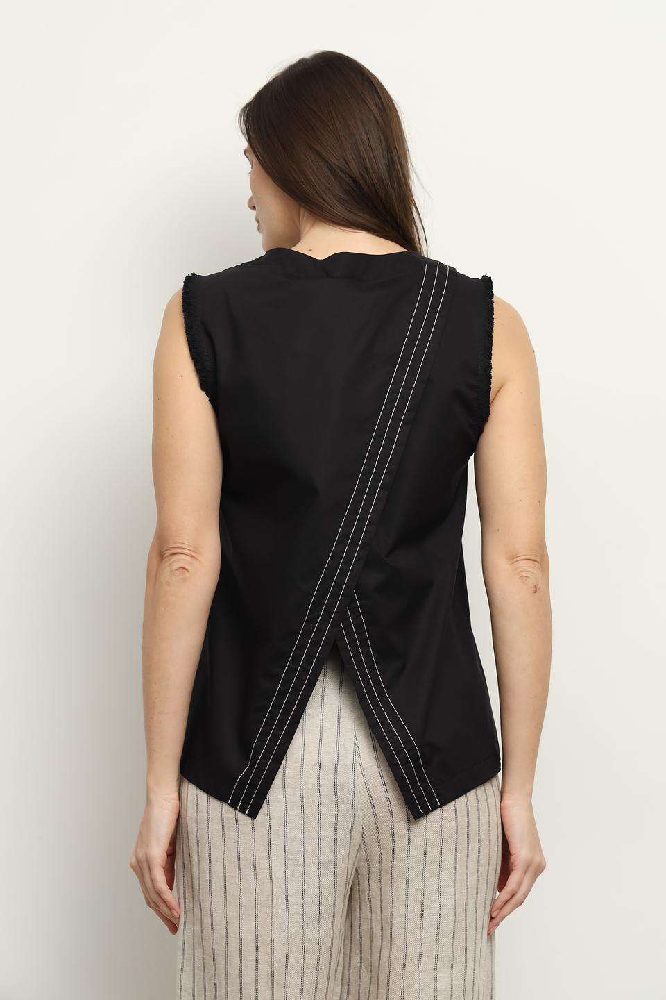 Блуза Icona с вышивкой чёрная