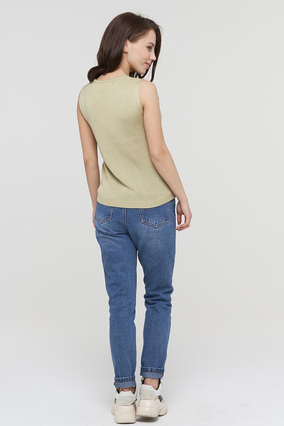 Топ VAY вязаный оливковый