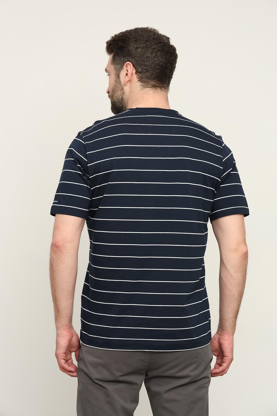 Футболка Claudio Campione в полоску синяя