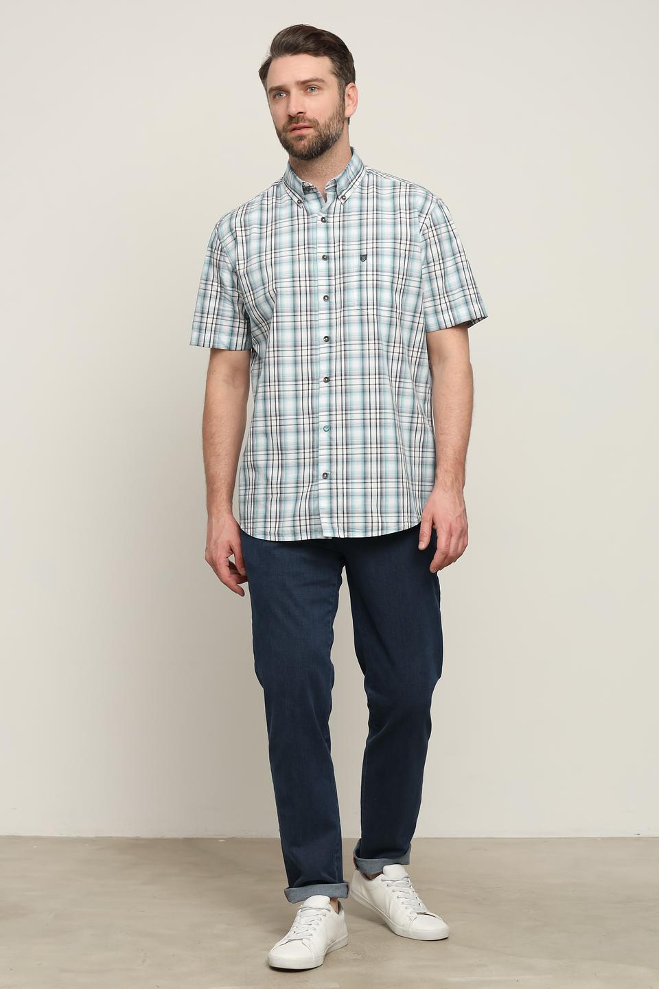 Рубашка кр Basefield в клетку