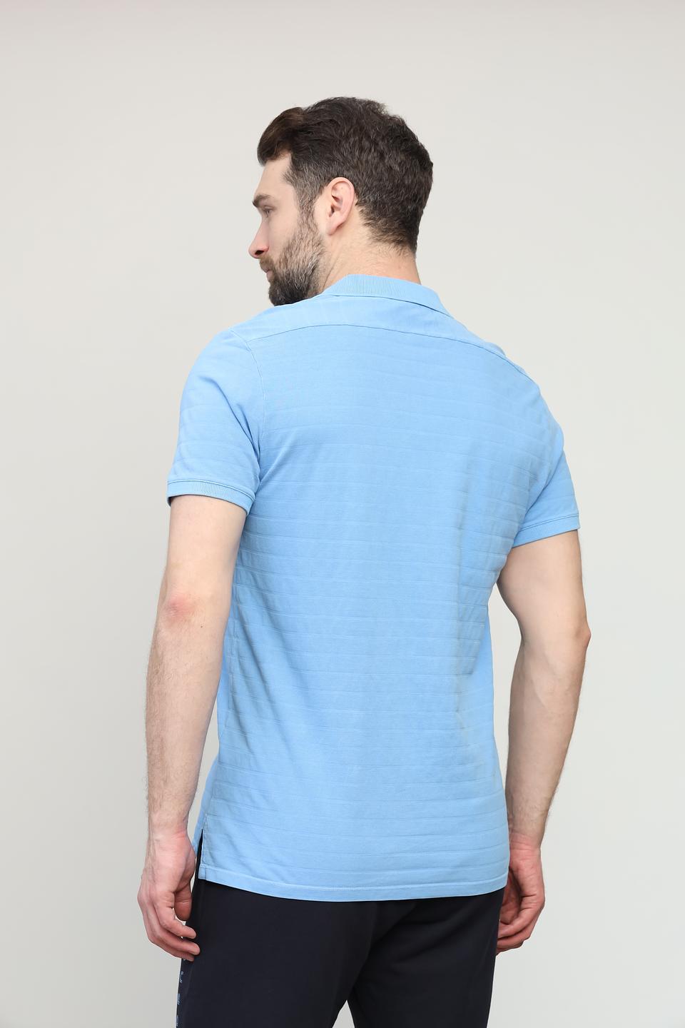 Поло Time Zone голубое