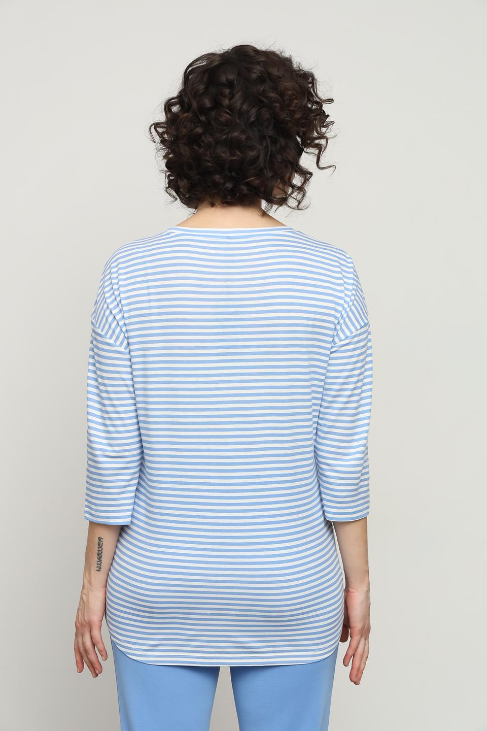 Лонгслив Olsen в полоску с принтом