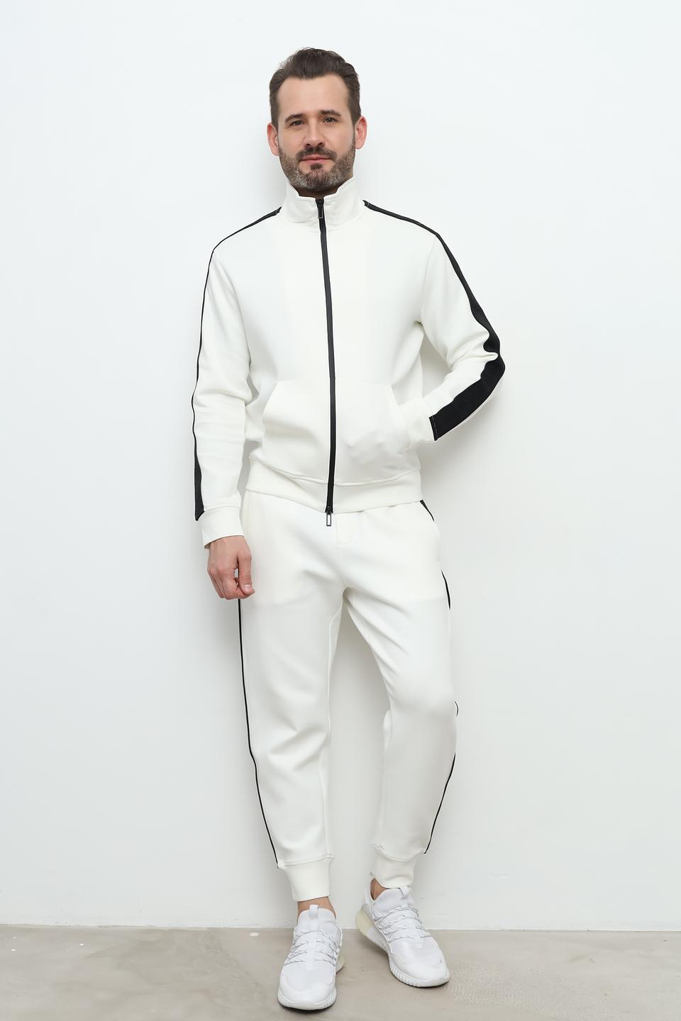 Кардиган Emporio Armani белый с полосами