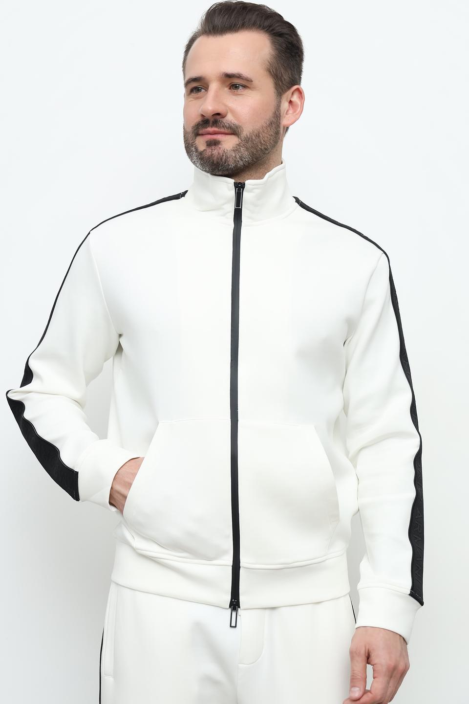 Кардиган Emporio Armani белый с полосами