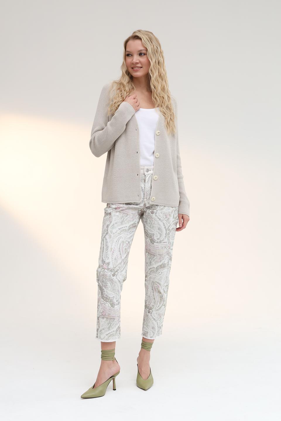 Кардиган Olsen вязаный бежевый