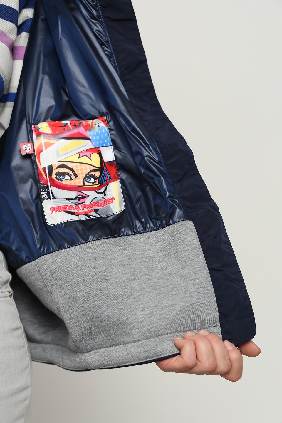 Куртка Frieda and Freddies синяя с капюшоном