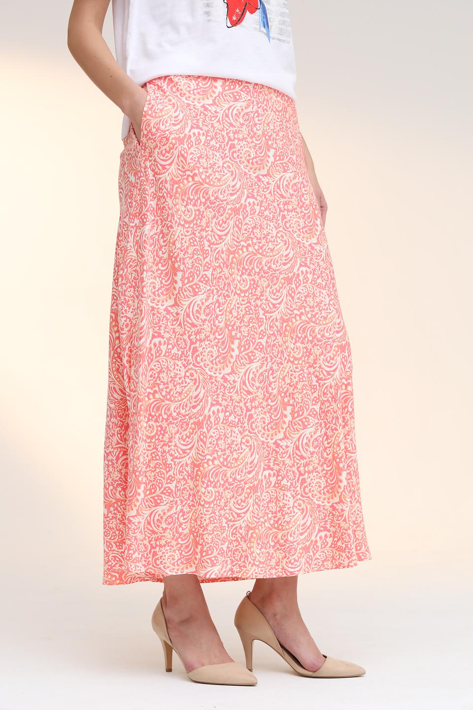 Юбка Gerry Weber коралловая с принтом