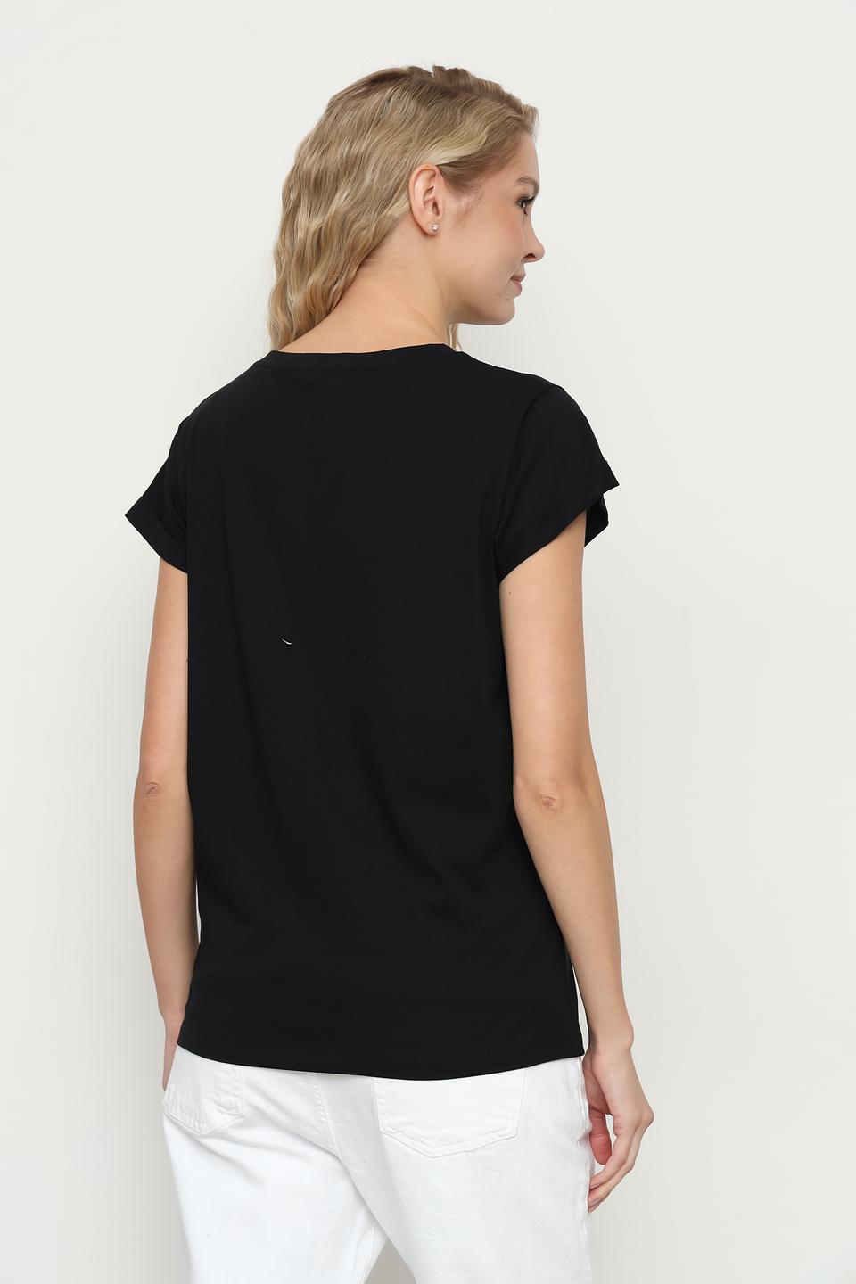 Футболка Icona женская с принтом чёрная