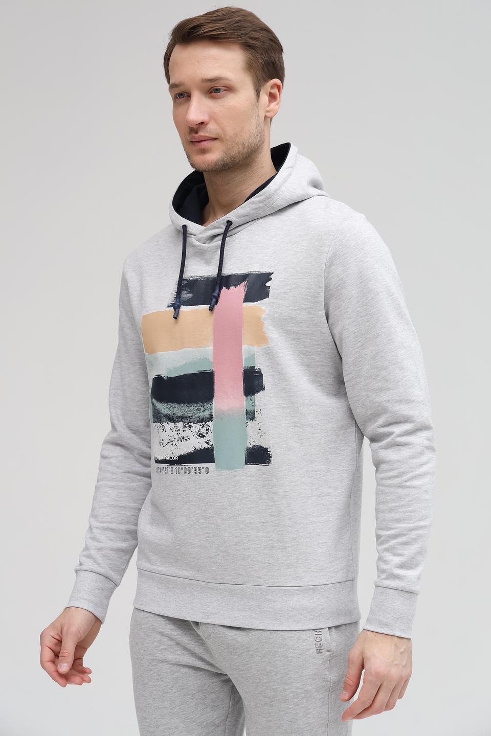 Толстовка Tom Tailor с принтом серая