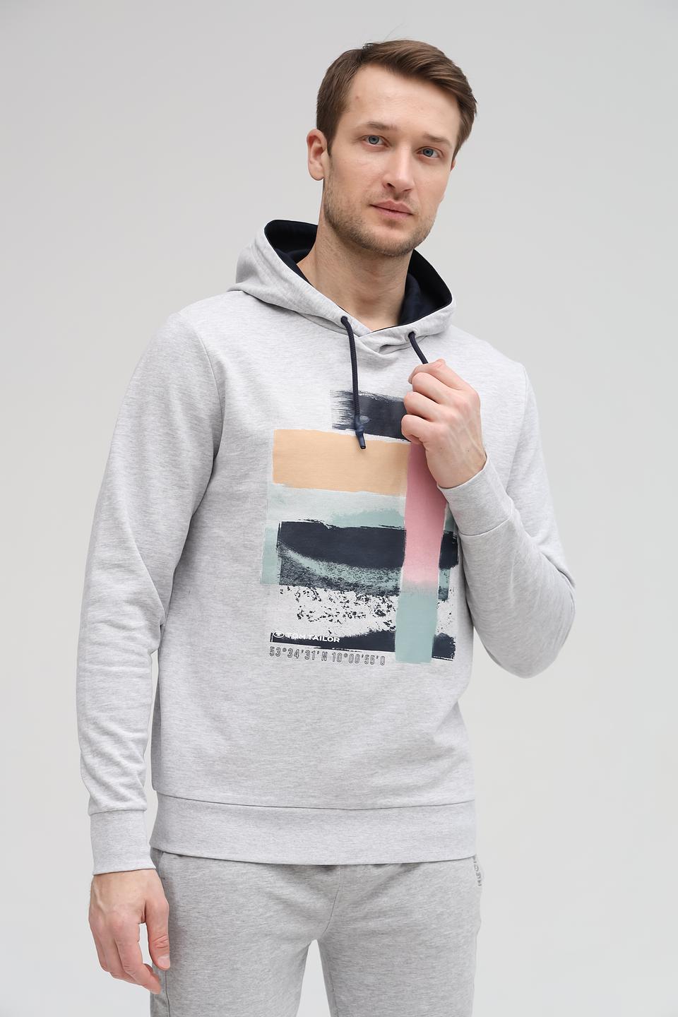 Толстовка Tom Tailor с принтом серая