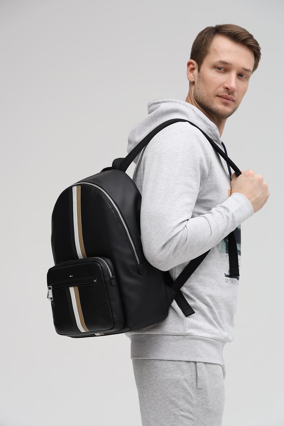 Рюкзак Boss Black с полосами чёрный